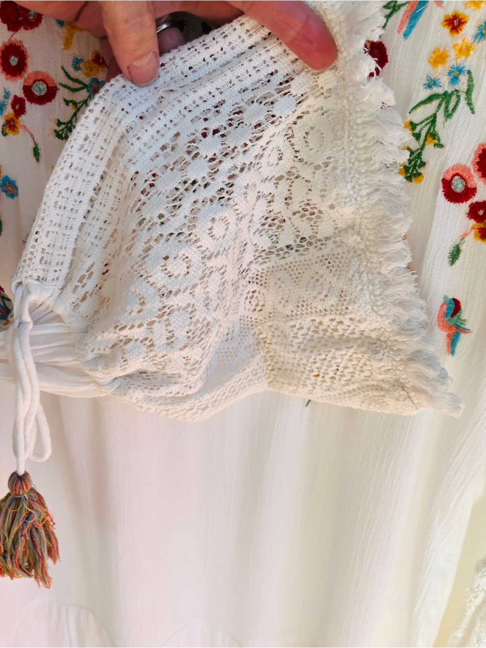 Z&L Europe Embroidered Floral Boho Gauze Dress. SZ S - Picture 7 of 13
